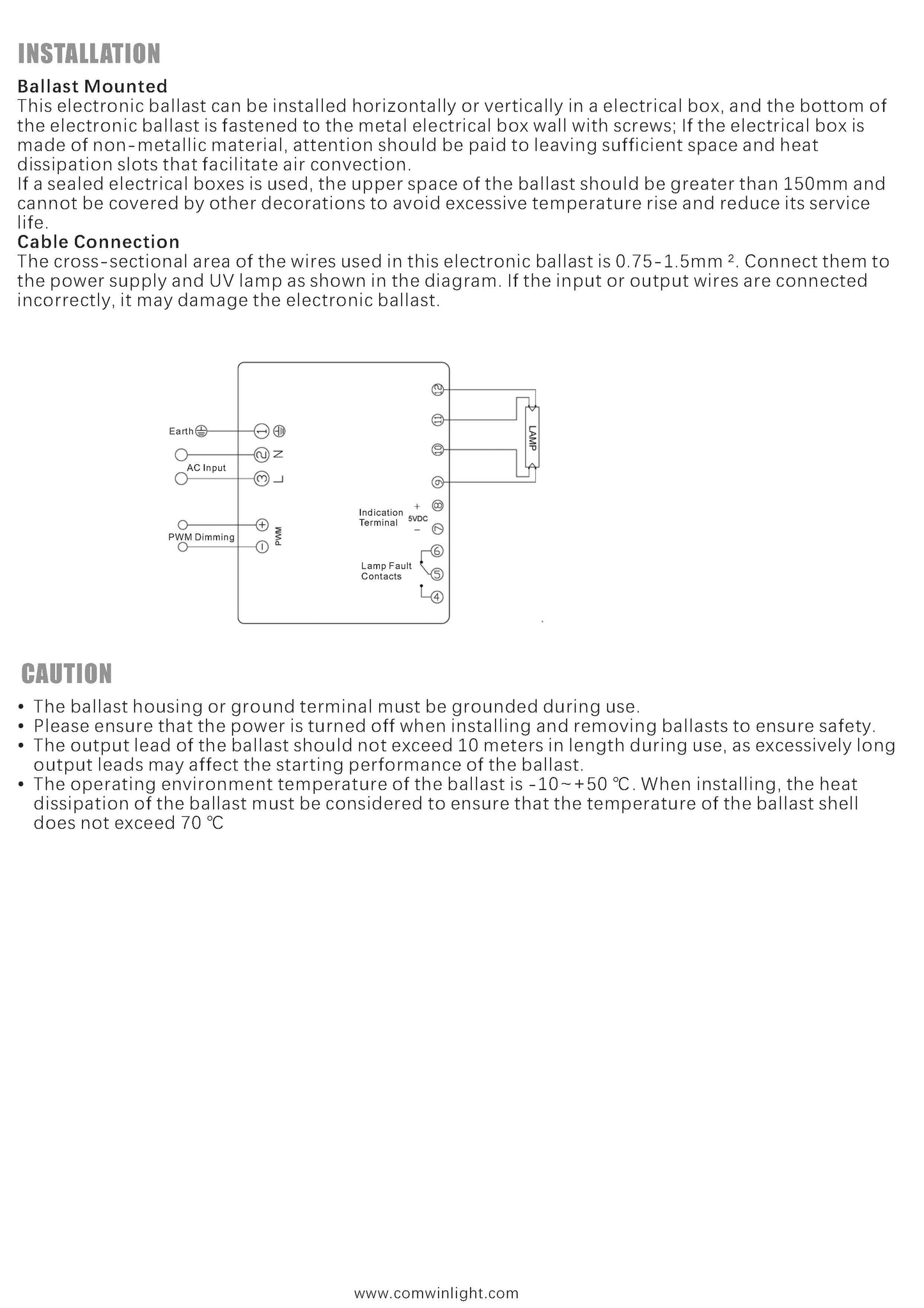 WSI-PS-200 - Ballast F/ WaterGuard Platinum I