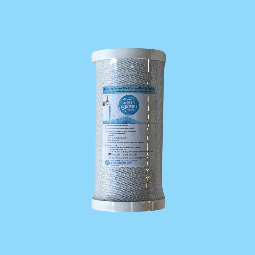 WSI-CTO45-1020 Jumbo 10" 20 Micron Coconut Carbon Cartridge Less Dense Higher Flow