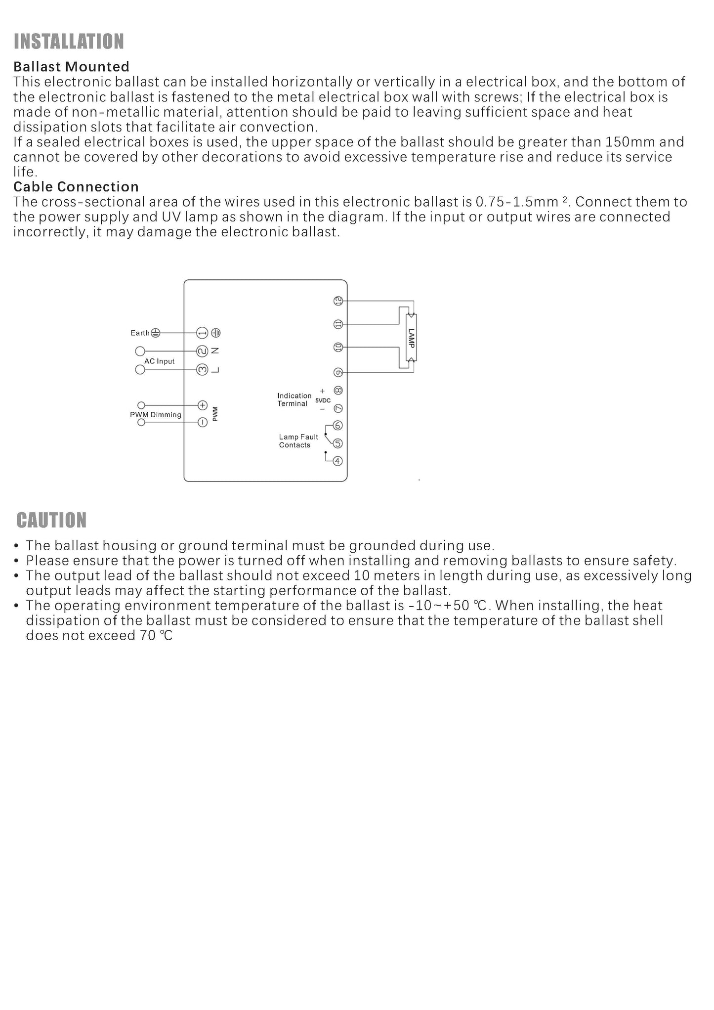 WSI-PS-UVB200 - Ballast