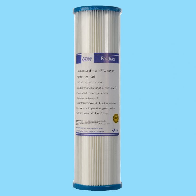WSI-PTC25-1050- Standard 10" Pleated Cartridge 50m